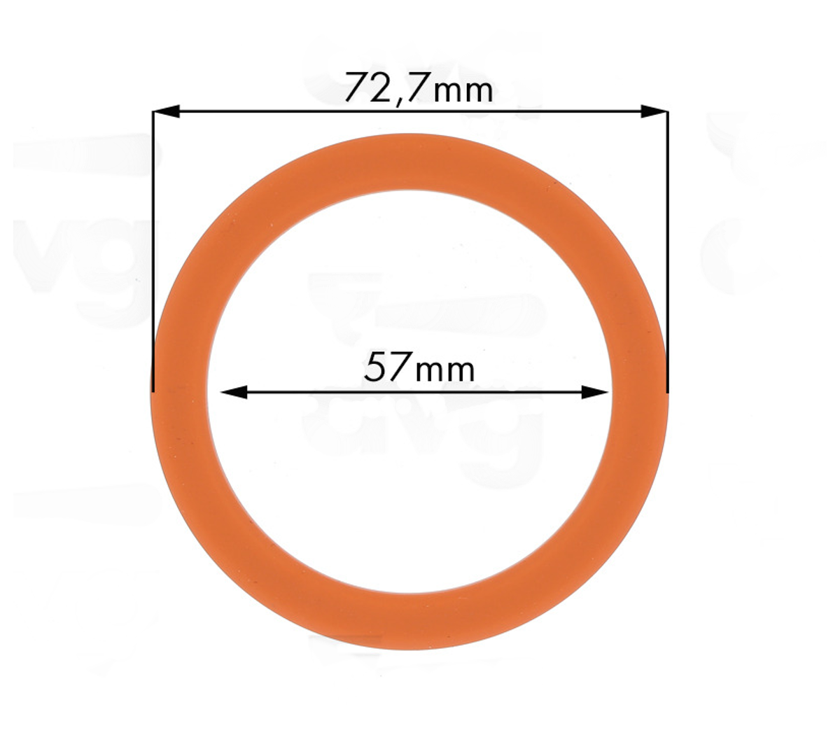Silicone Gasket for E61 (DVG) - 8mm (orange)